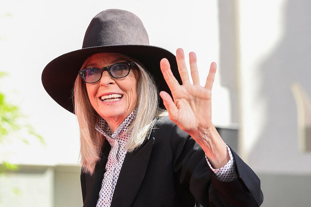 Actor Diane Keaton waves during handprints and footprints ceremony at TCL Chinese theatre in Los Angeles, California, US, 11 August, 2022.