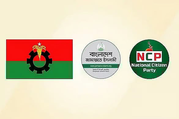 Official logo of BNP, Jamaat and NCP