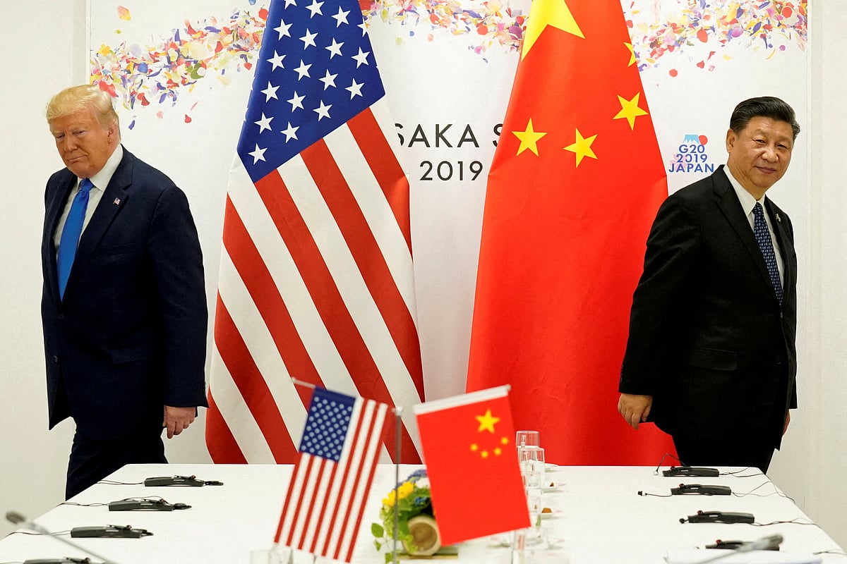 US President Donald Trump attends a bilateral meeting with China’s President Xi Jinping during the G20 leaders summit in Osaka, Japan, 29 June 2019.