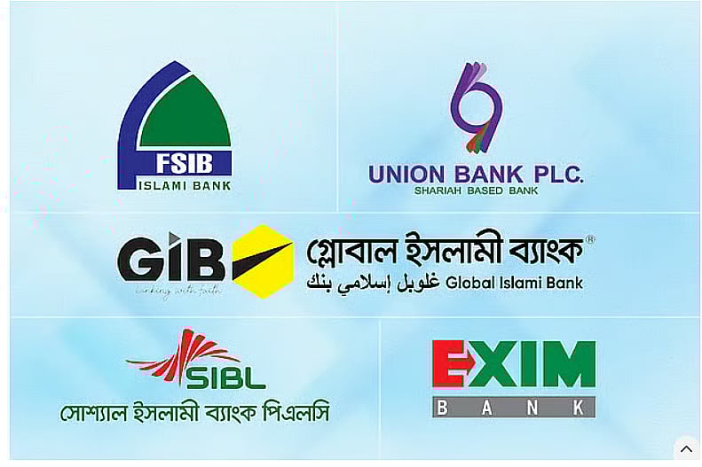 Logos of five banks