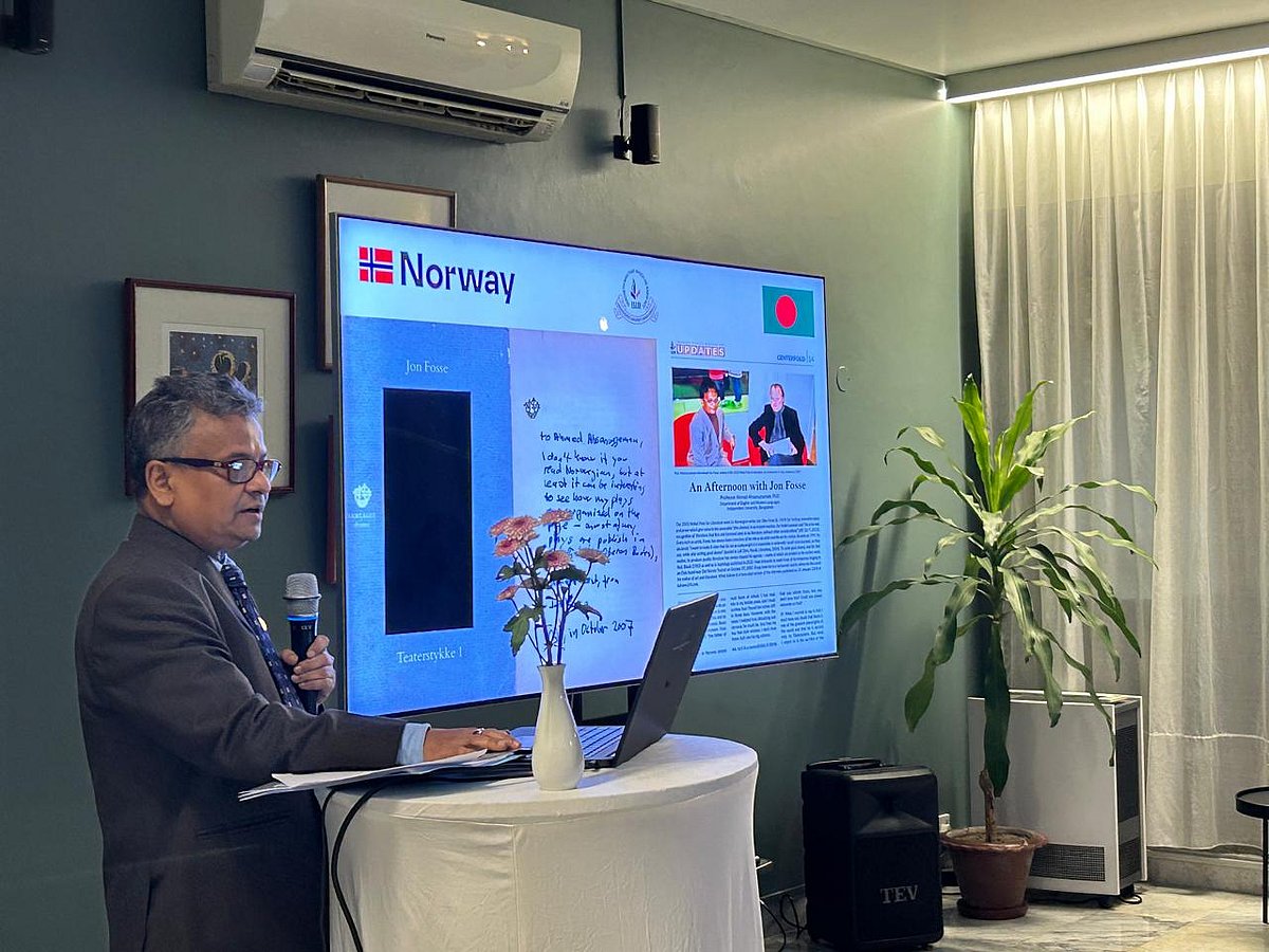 The Norwegian Embassy in Dhaka hosted a talk on Henrik Ibsen and Jon Fosse on 6 November 2025.