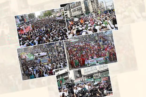 BNP is active with various programmes, Jamaat-e-Islami is also taking to the streets with like-minded parties.