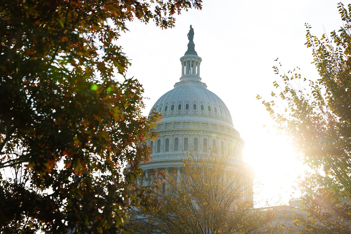 The US Capitol is seen on the 40th day of a government shutdown on 9 November, 2025 in Washington, DC.