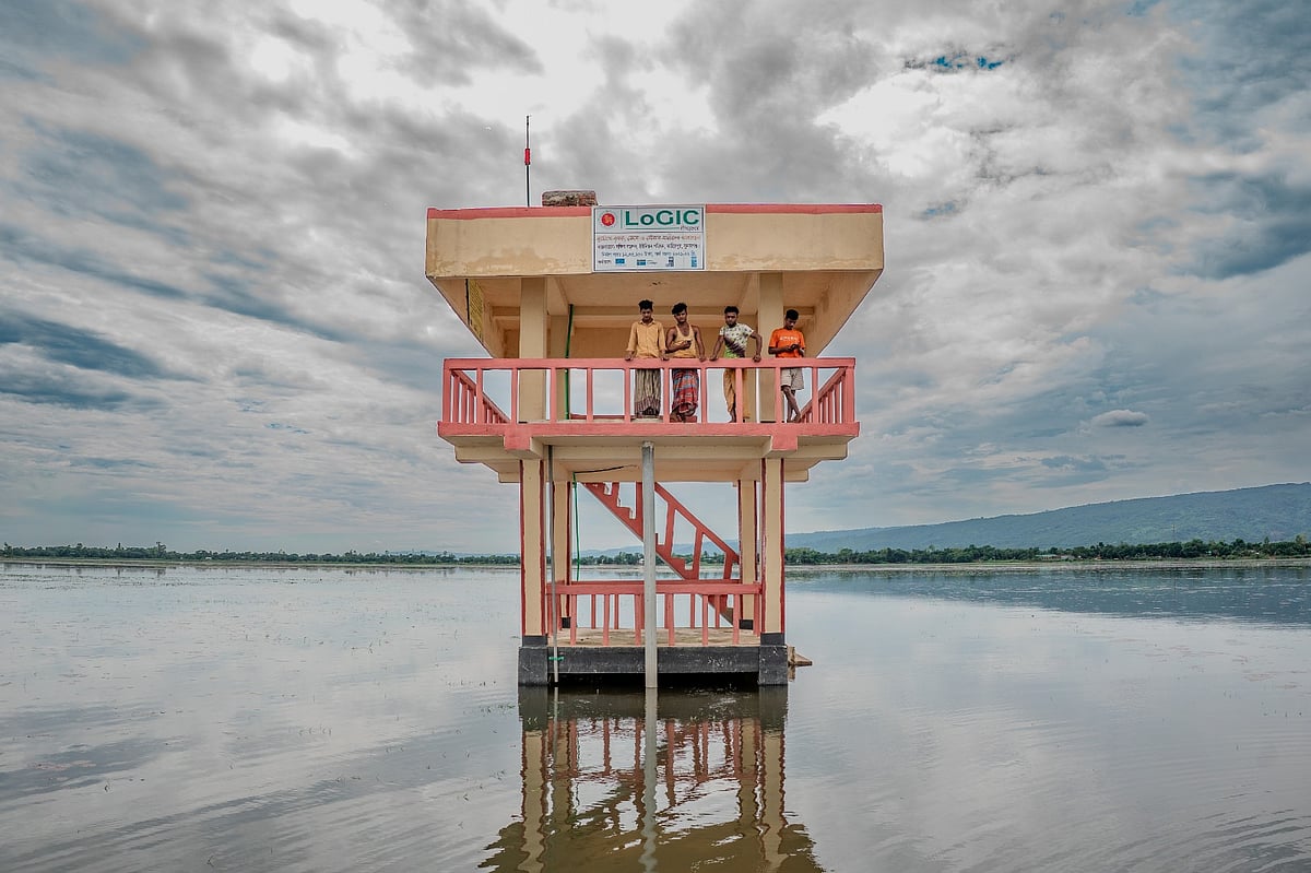 In Sunamganj, the LOGIC project has constructed 21 lightning shelters equipped with safe drinking water and lightning protection facilities.
