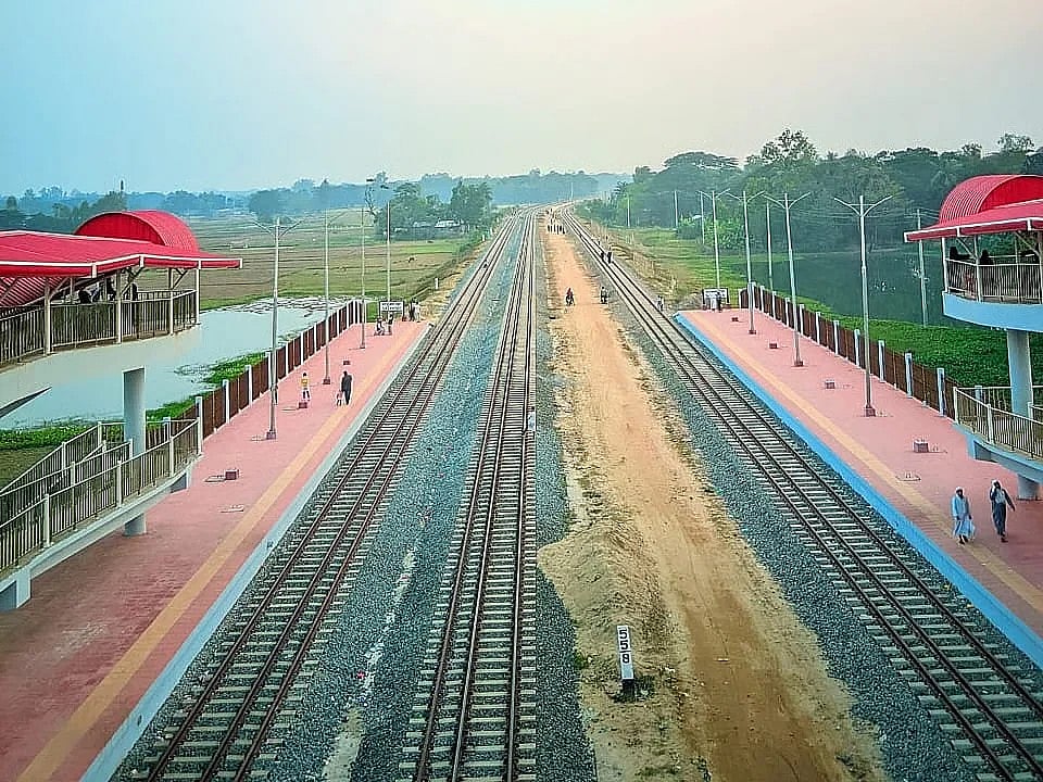 Railway track in Satkania