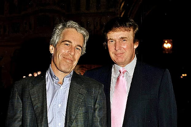 Jeffrey Epstein with Donald Trump.