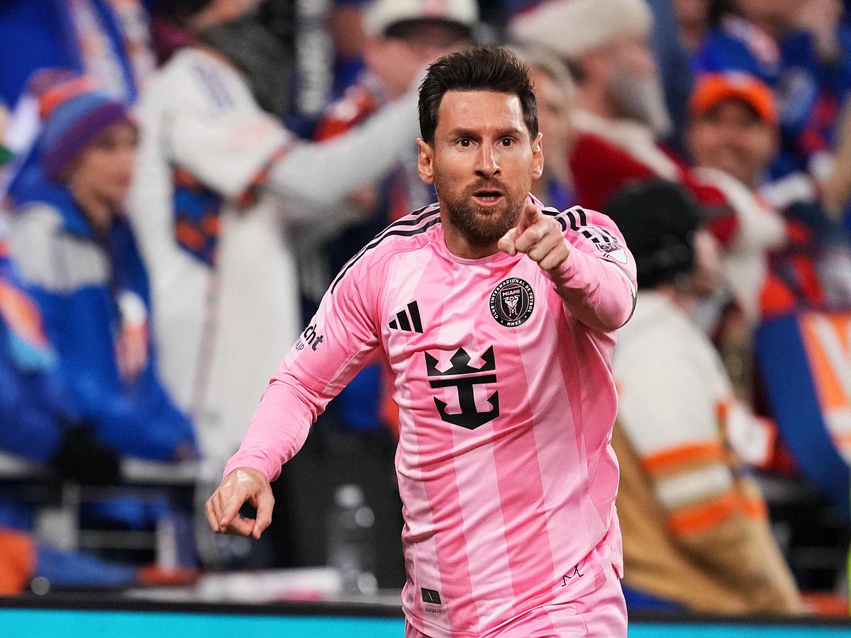 Lionel Messi #10 of Inter Miami CF celebrates after scoring the team's first goal during the Conference Semifinal match between FC Cincinnati and Inter Miami FC as part of the 2025 MLS Cup Playoffs at TQL Stadium on 23 November, 2025 in Cincinnati, Ohio.