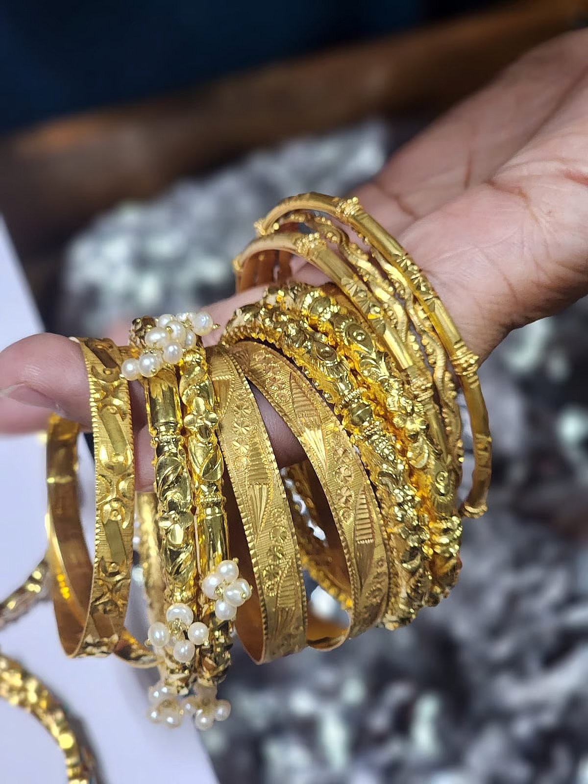 These gold ornaments were found in lockers of Agrani Bank after opening two lockers registered under Sheikh Hasina’s name at the Motijheel principal branch of Agrani Bank on 25 November