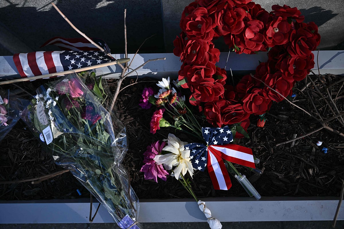 A makeshift memorial has been set up in honor of the two National Guard service members shot near the Farragut West Metro Station in Washington, DC on 28 November 2025, two days after a shooting killed one National Guard member and critically wounded another.