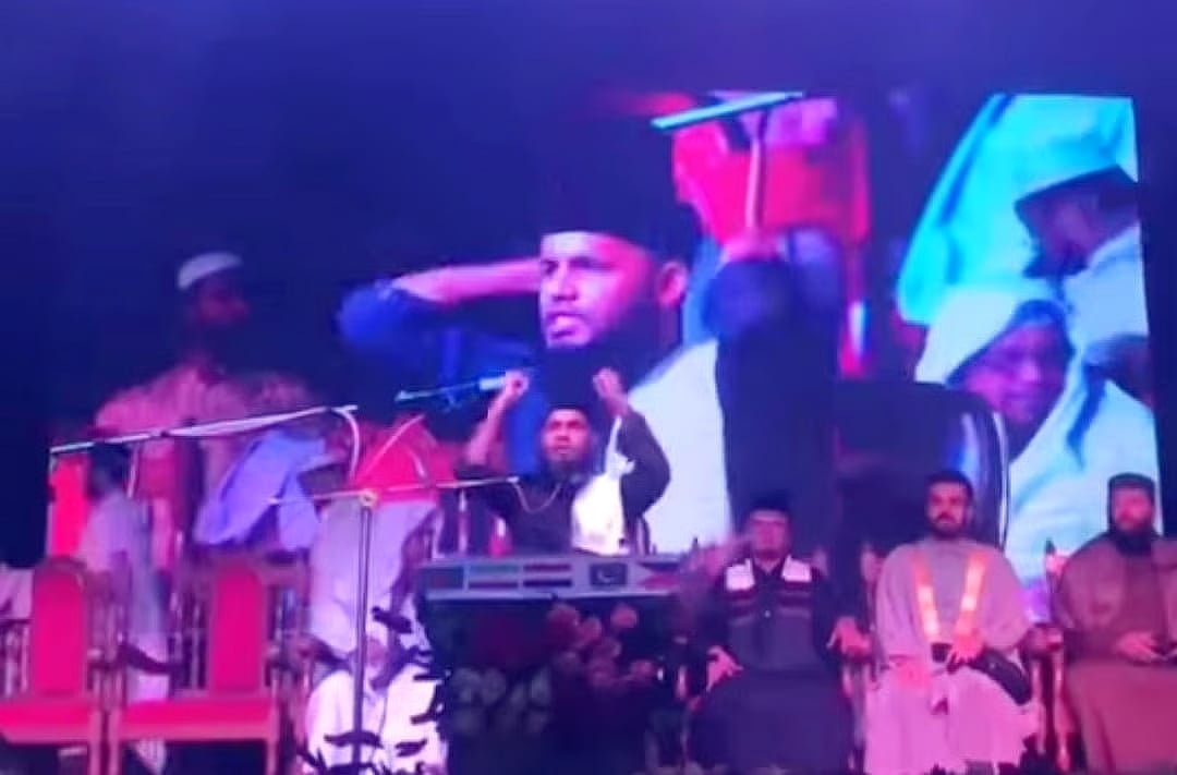 A speaker chanted the slogan ‘Pakistan, Zindabad’ at an event in Sandwip, Chattogram