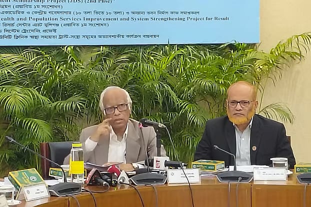 Planning Adviser Wahiduddin Mahmud speaks after Monday's meeting of the Executive Committee of the National Economic Council (ECNEC).