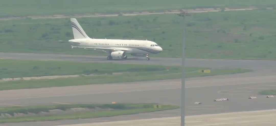 Photo shows the air ambulance that that the Qatari royal family sent last January to fly Khaleda Zia to London. 