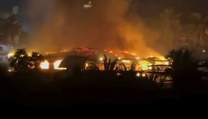 A fire broke out at about midnight at a club in Arpora in North Goa district.