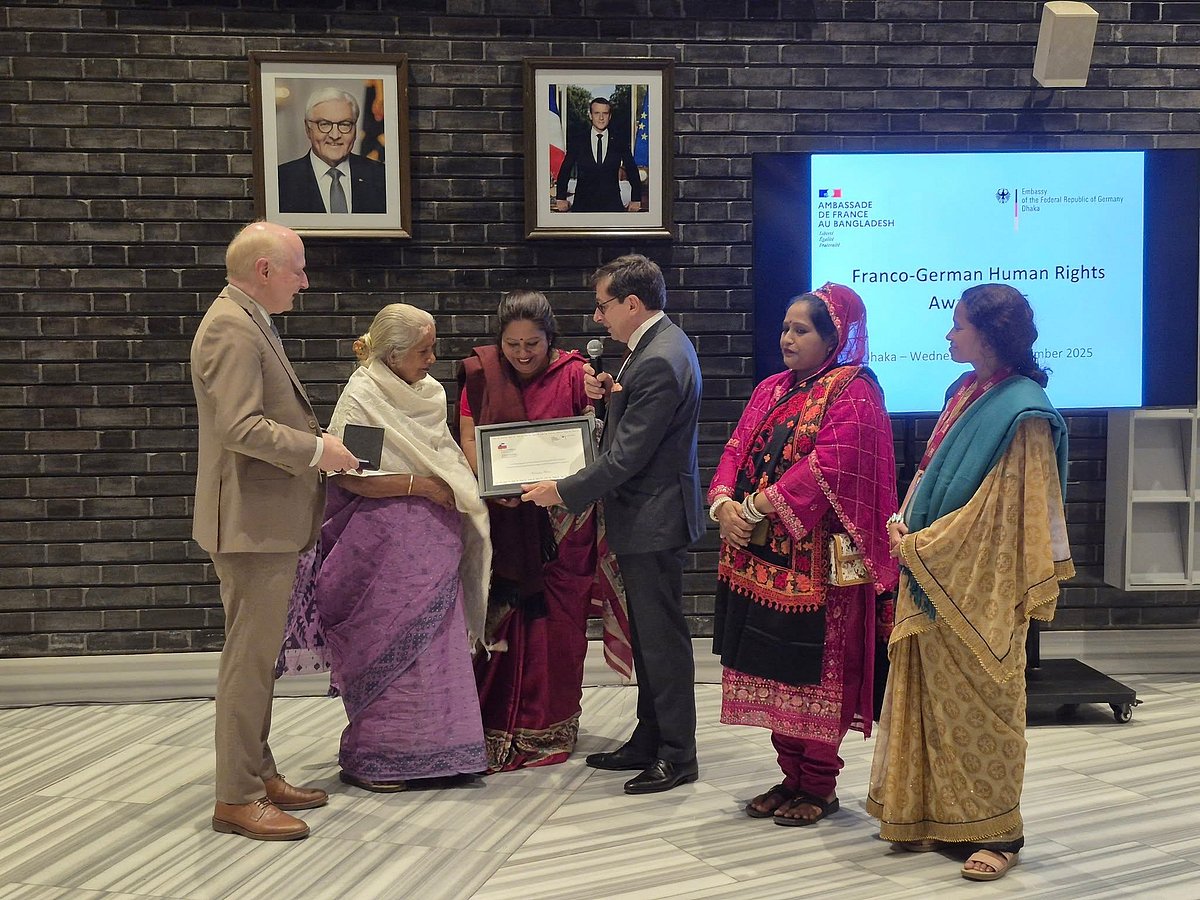 Sumaiya Islam receives the Franco-German Award for Human Rights