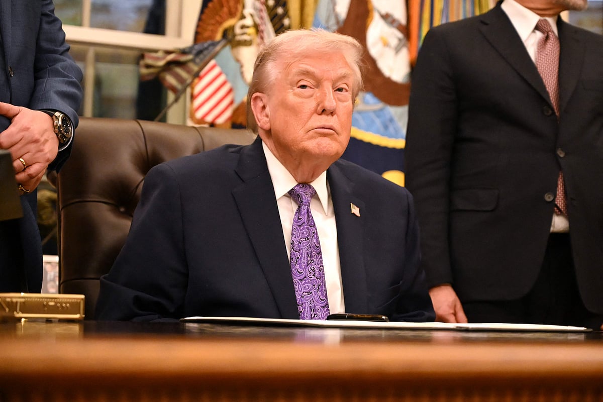 US President Donald Trump looks on during a signing ceremony on AI the Oval Office of the White House in Washington, DC, 11 on December, 2025.