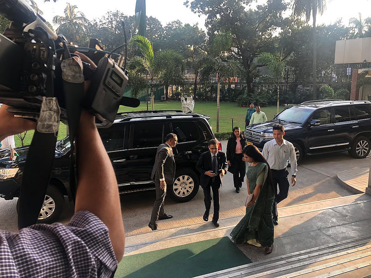 This photo of India’s High Commissioner to Bangladesh, Pranay Verma, is from 3 December 2024. At that time, the Ministry of Foreign Affairs summoned him and lodged a protest following an attack on the Bangladesh Assistant High Commission in Agartala, the capital of India’s Tripura state. 
