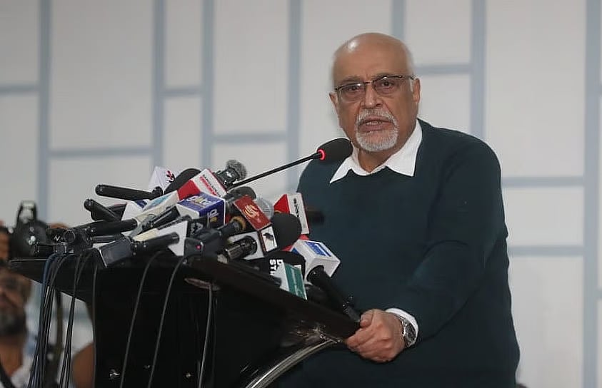 Centre for Policy Dialogue (CPD) Distinguished Fellow Debapriya Bhattacharya speaks at a protest meeting titled ‘Bangladesh under Mob Violence’ at the Pan Pacific Sonargaon Hotel in Dhaka on 22 December 2025.