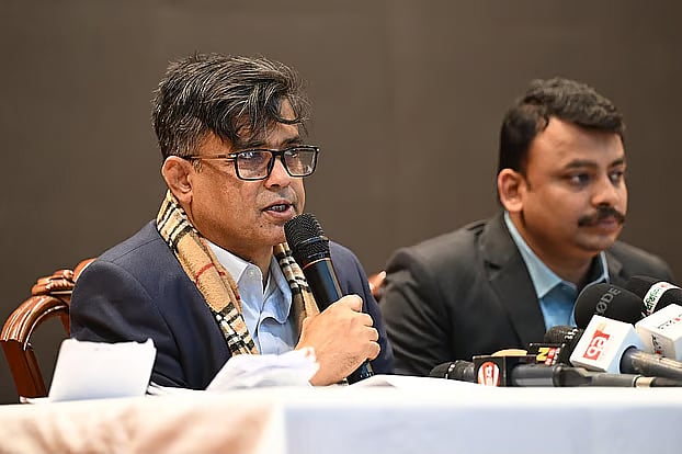 Chief adviser's press secretary Shafiqul Alam addresses the press conference on decision of the advisory council meeting at the Foreign Service Academy in Dhaka on 24 December 2025.