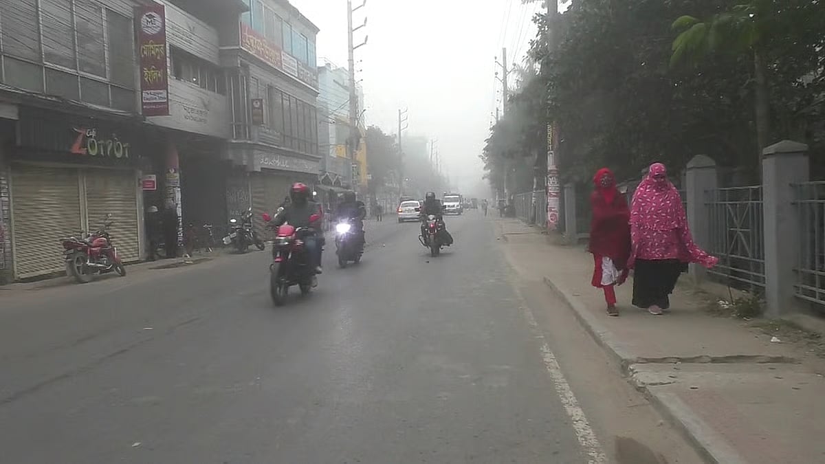 The temperature in Jashore was recorded at 8.8 degrees Celsius at 6:45 am. On 27 December, 2025.