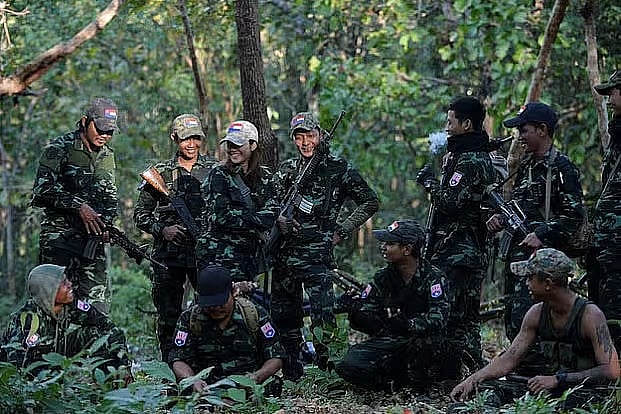 Members of a rebel group in Myanmar
