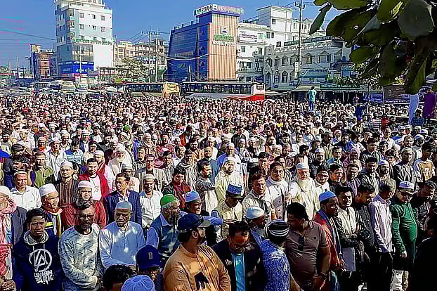 Thousands of people attended the gayebana janaza of BNP Chairperson and former Prime Minister Khaleda Zia in Satkania Chattogram on Wednesday