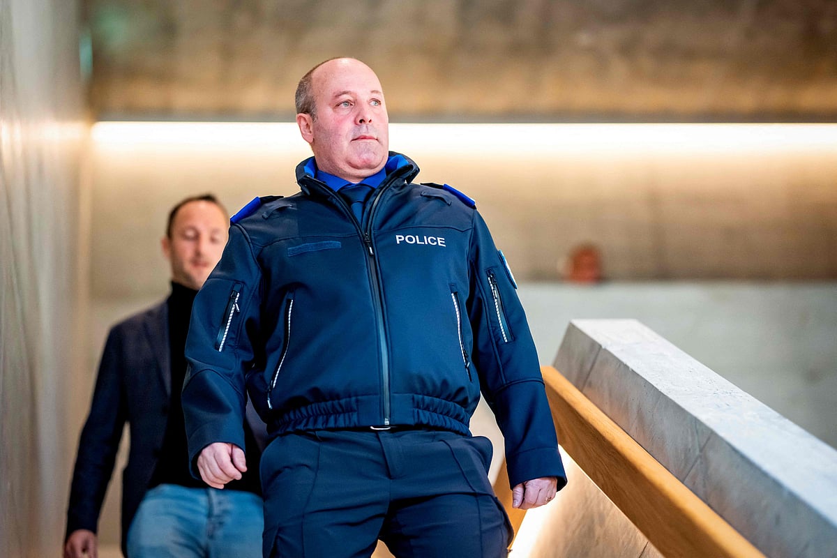 Frederic Gisler, commander of the Valais cantonal police, arrives for a press conference following an explosion that ripped through a bar in the luxury Alpine ski resort town of Crans-Montana on 1 January 2026. Several people were killed and others injured when an explosion ripped through a bar in the luxury Alpine ski resort town of Crans-Montana, Swiss police said early on 1 January.