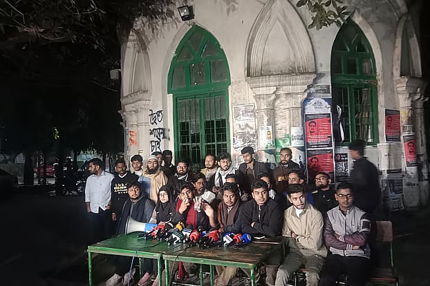 The leaders of the Anti-Discrimination Student Movement held a press conference at Dhaka University’s Madhur Canteen today, Sunday evening.