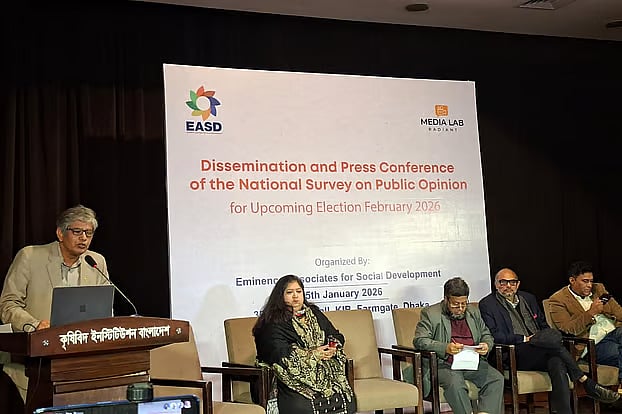 The survey results were presented by EASD Chief Executive Officer Shamim Haider Talukder at the KIB auditorium in Farmgate, the capital, 5 January.