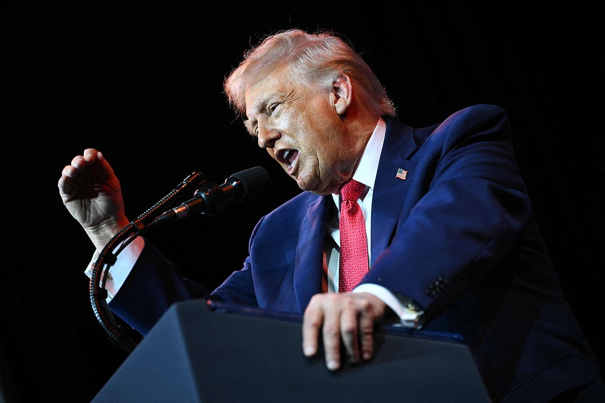 US president Donald Trump speaks during the House Republican Party (GOP) member retreat at the Kennedy Center in Washington, DC, on 6 January 2026