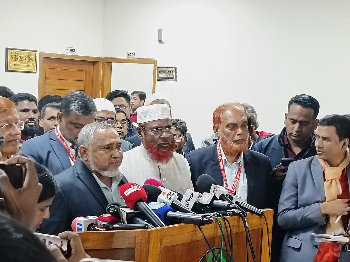 Syed Abdullah Muhammad Taher, briefs journalists on the issues discussed on the meeting in Dhaka on 7 January 2026