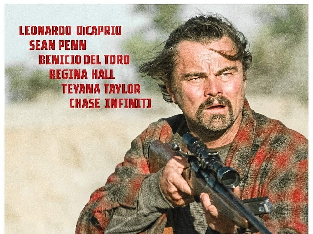 Leonardo DiCaprio on the poster of the film 'One Battle After Another'.