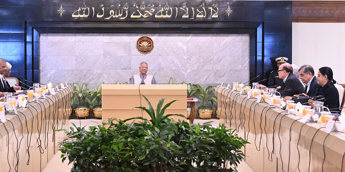 Chief Adviser Professor Professor Muhammad Yunus presided over the Council of Advisers' weekly meeting this morning at his Tejgaon office.