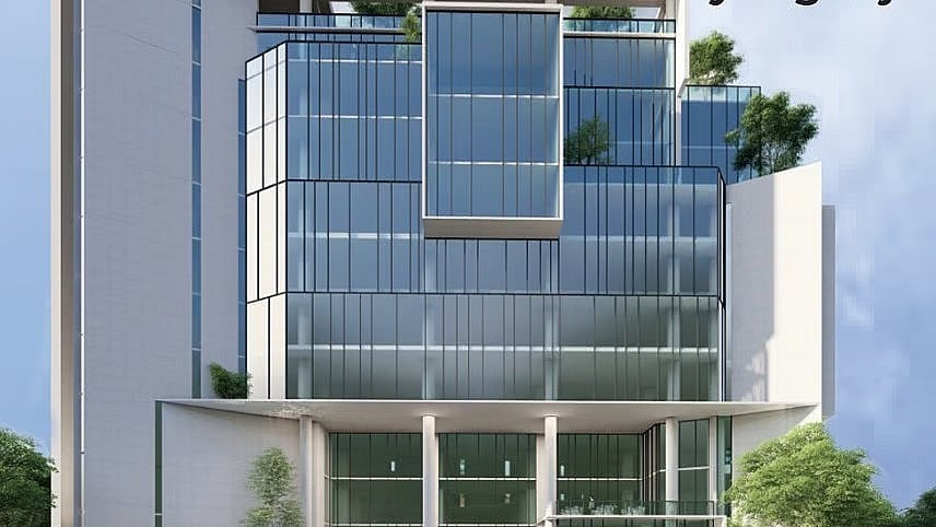 The construction of a new multiplex is under way at the Shimanto Tower in Jalkuri, Narayanganj.