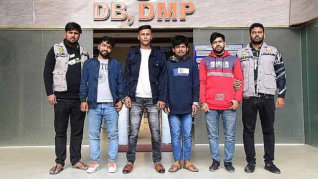 Arrested Md Billal, Zinnat, Md Riaz and Abdul Qadir (from left)