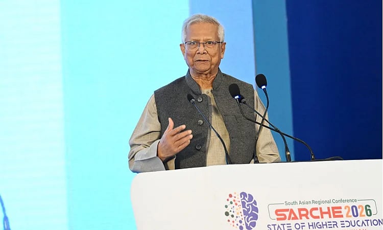 Chief adviser professor Muhammad Yunus inaugurated SARCHE 2026 programme held at a hotel in Dhaka on 13 January 2026