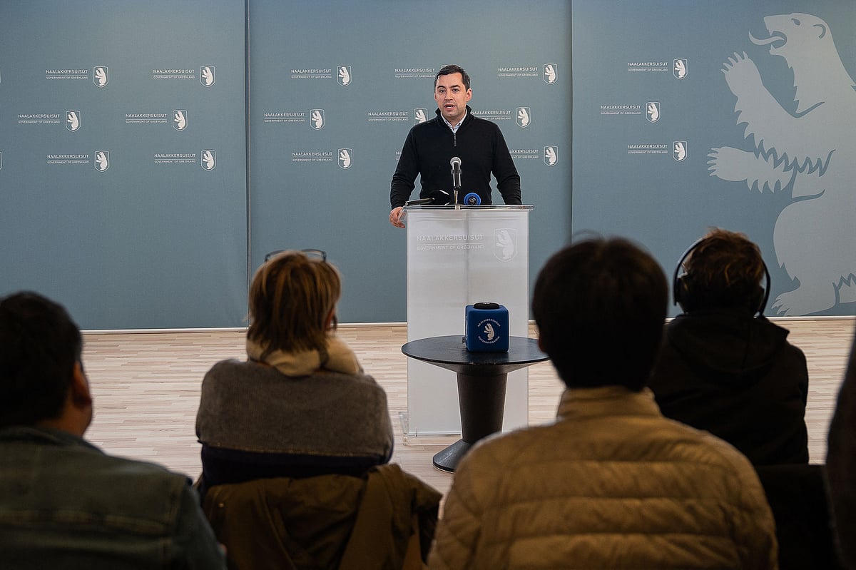 Greenland's Deputy Prime Minister Mute Bourup Egede holds a press conference in Nuuk, Greenland, on Janauary 14, 2026. More NATO troops will be deployed to Greenland ‘in the coming days,’ Greenland's Deputy Prime Minister said on January 14, 2026 after a meeting at the White House between Danish, Greenlandic and American leaders. ‘NATO soldiers are expected to have a greater presence in Greenland starting today and in the coming days