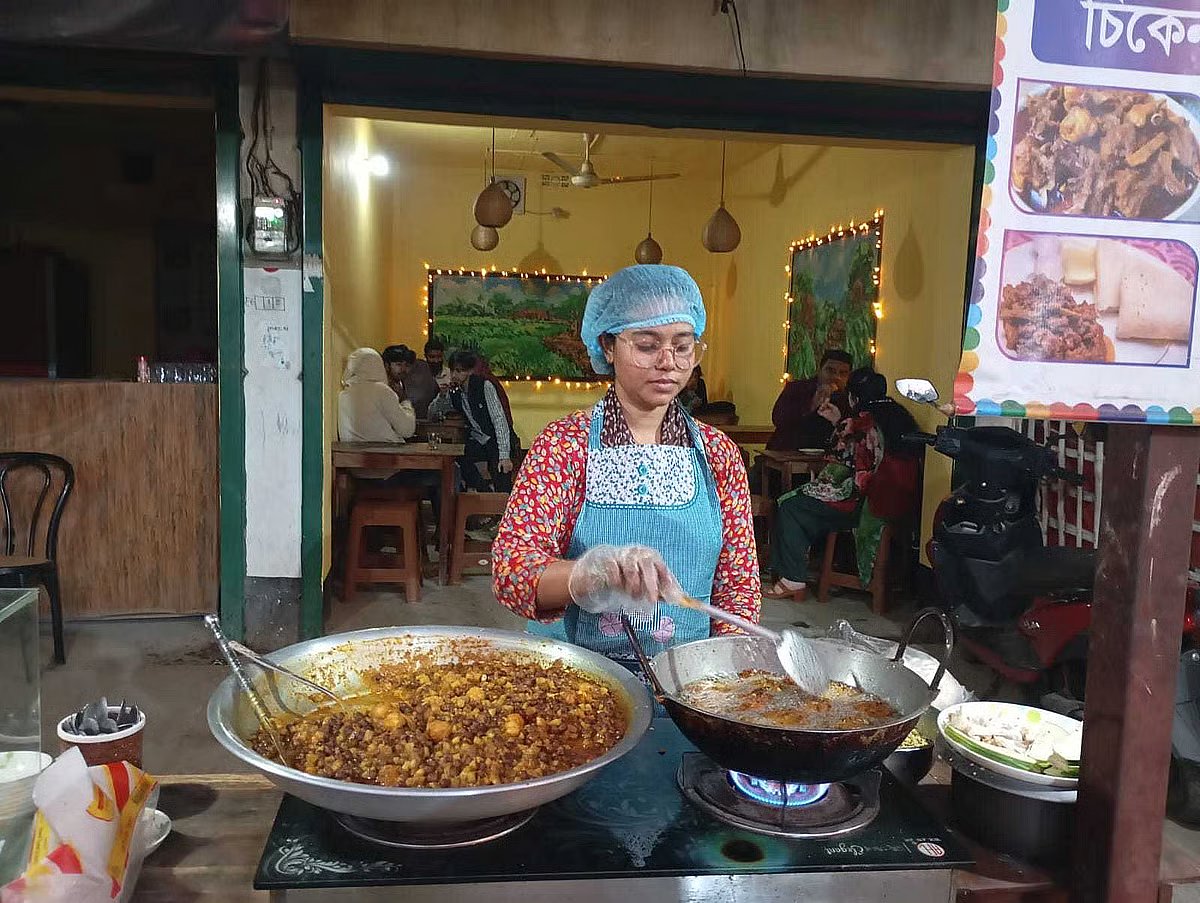Marzia Afrin, who trained in baking and pastry-making under PKSF’s RAISE project, has now become an entrepreneur. Recently at her shop on the Dharmatala–Chachra Road in Jashore Sadar.