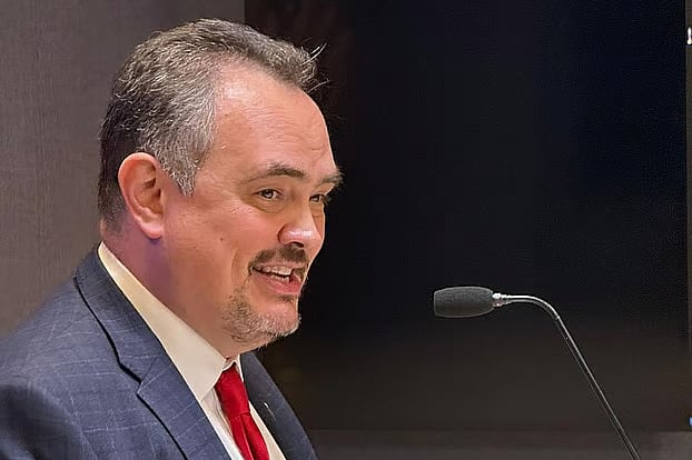 Brent Christensen, the ambassador of the United States stationed in Dhaka, at the EMK Centre in the capital on Wednesday afternoon.