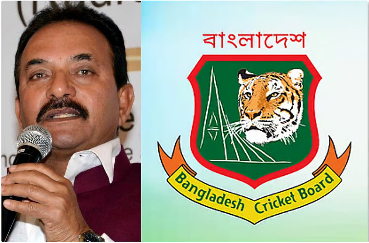 Former Indian skipper Madan Lal and logo of the BCB