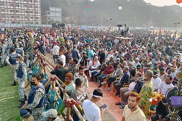 BNP leaders and activists gather at the rally venue.
Photo taken from Polo Ground, Chattogram city on 25 January 2026.
