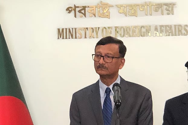 Foreign adviser Md Touhid Hossain at the foreign ministry on Wednesday afternoon.