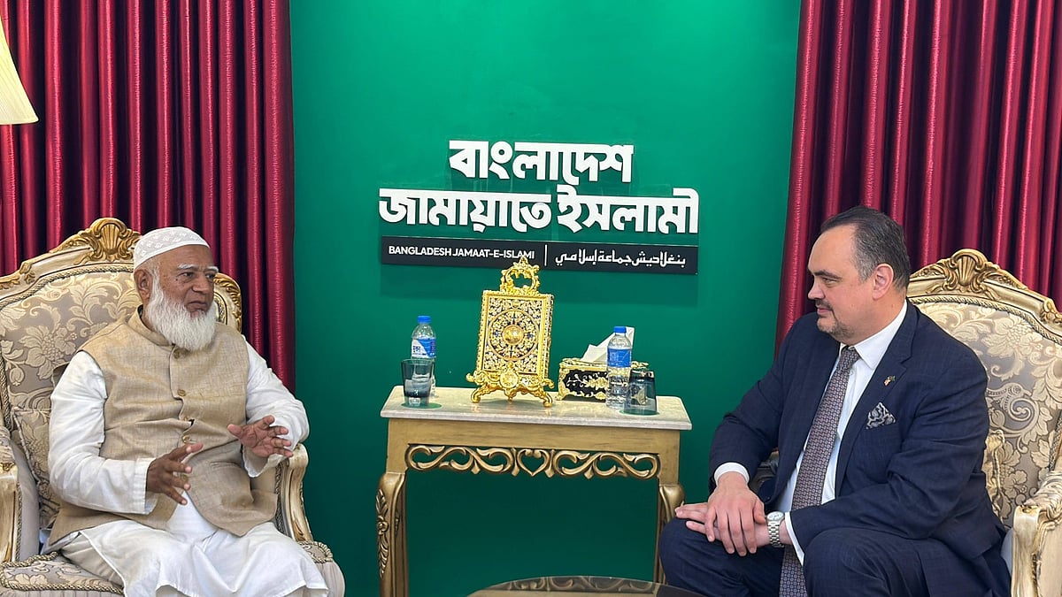 Jamaat-e-Islami ameer Shafiqur Rahman and US ambassador to Bangladesh Brent Christensen hold a meeting at Jamaat ameer's office at Bashundhara, Dhaka on 29 January 2026
