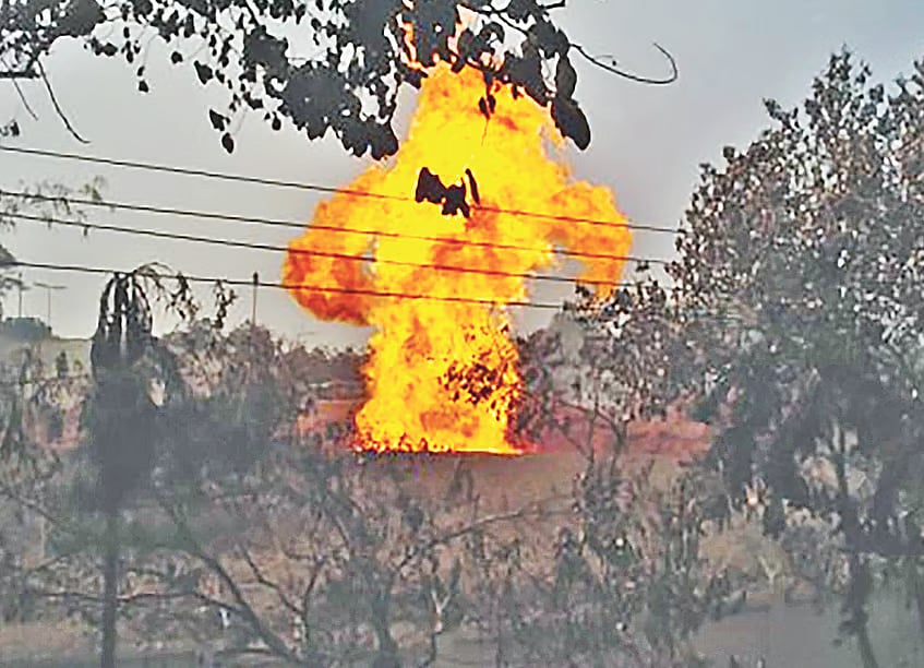 Fire at Tengratila gas field in Sunamganj.