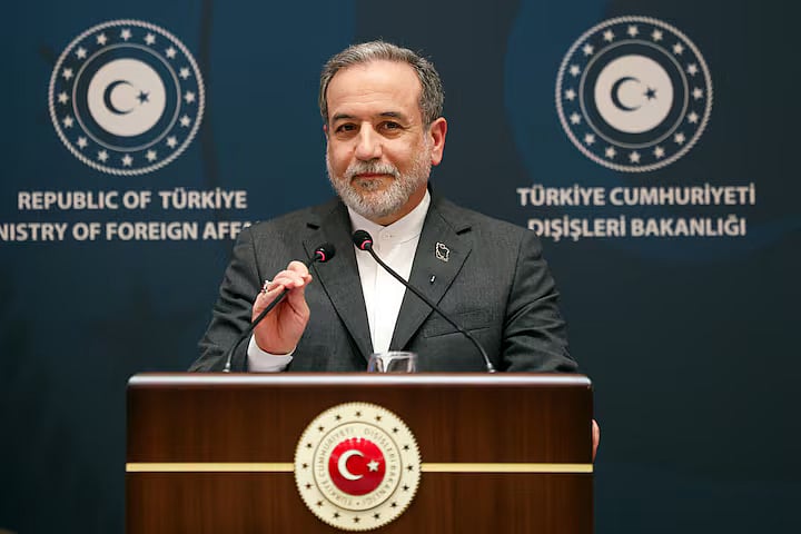 Iranian Foreign Minister Abbas Araqchi attends a press conference after meeting with his Turkish counterpart Hakan Fidan, in Istanbul, Turkey, 30 January 2026.