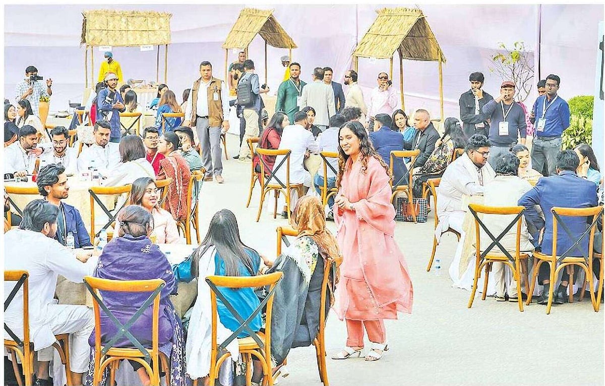 Zaima Rahman, daughter of BNP chairman Tarique Rahman, went to each table, sat with the participants and listened to them individually during a discussion with youths organised by the BNP on 2 February 2026 in Dhaka