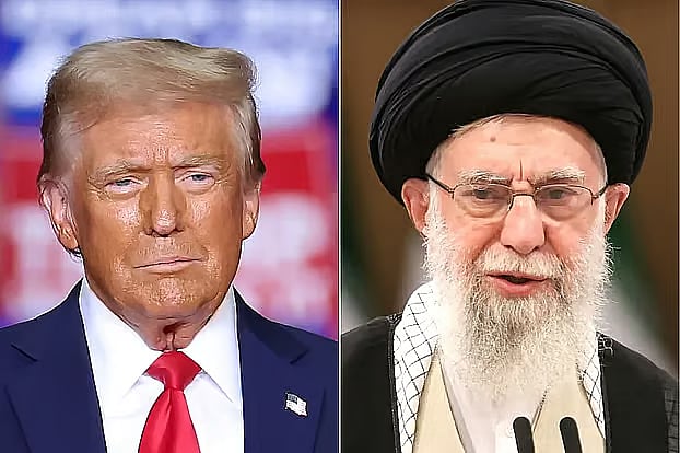 US President Donald Trump and  Iran's Supreme Leader Ayatollah Ali Khamenei.