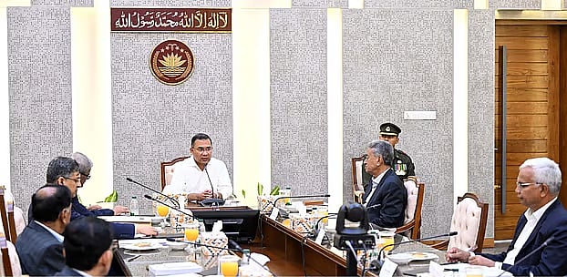 The first cabinet meeting was held under the chairmanship of Prime Minister Tarique Rahman. It took place on Wednesday afternoon at the Secretariat. Photo: PID