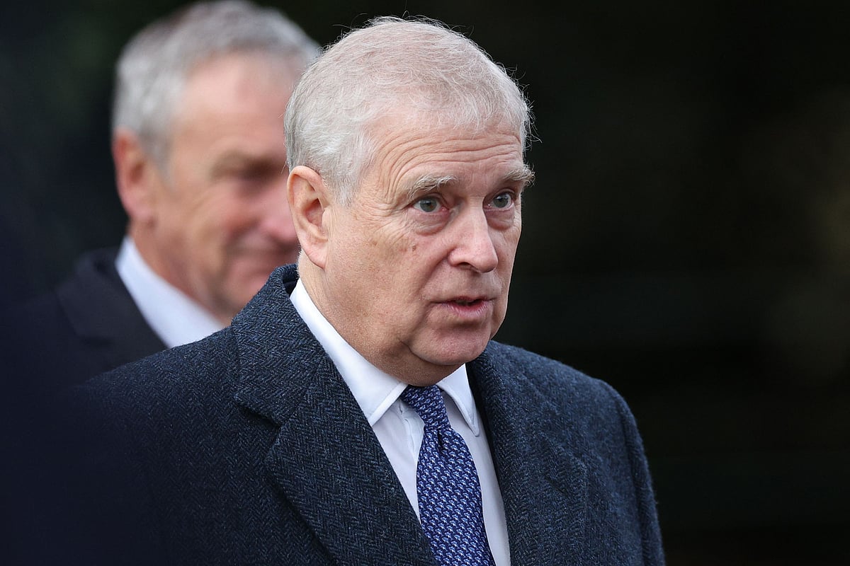 (FILES) Britain's Prince Andrew, Duke of York leaves after attending for the Royal Family's traditional Christmas Day service at St Mary Magdalene Church in Sandringham in eastern England, on 25 December, 2023.
