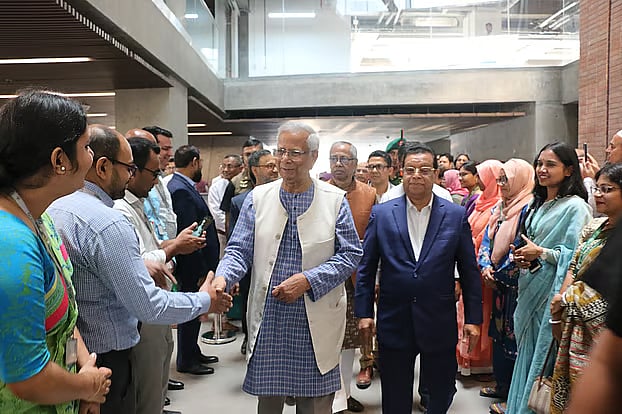 Nobel Peace Prize laureate and former Chief Adviser Prof Muhammad Yunus returned to his previous duties on Sunday following an 18-month hiatus