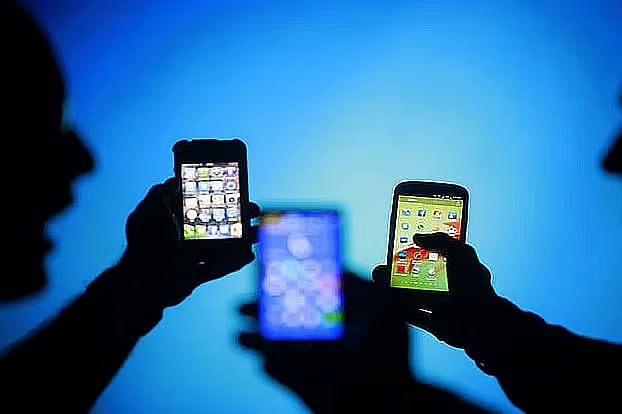 Users with mobile phones